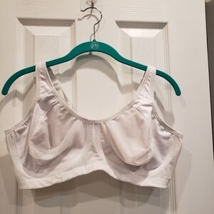 Sz 40D White Moving Comfort Wireless Sports Bra